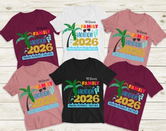 Camiseta de vacaciones familiares 2026, camisetas de vacaciones familiares, camiseta de equipo de playa, camiseta de viaje, camiseta de vacaciones, camiseta de vacaciones familiares, camiseta de vacaciones de verano