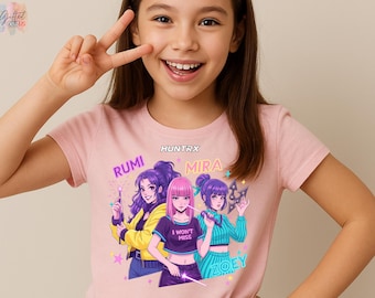 Demon Hunter Kpop T-Shirt, Huntrix Girls Merch