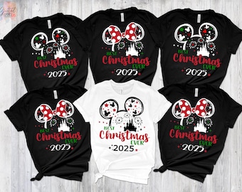 Disney Christmas Family Trip Shirts, Matching Tees