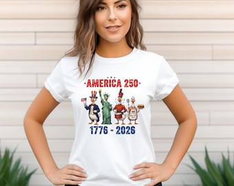 Chemise 250e anniversaire de l'Amérique, t-shirt drapeau patriotique des États-Unis