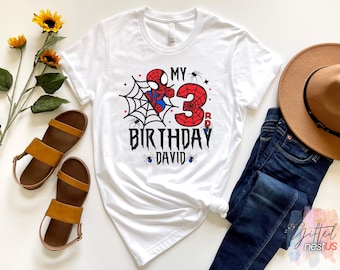 Spiderman 3rd Birthday T-Shirt, Family Matching Tee