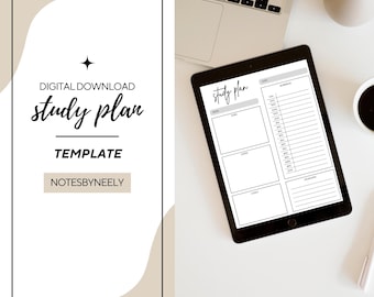 Digital Student Study Planner: Printable Schedule Template (PDF Download)