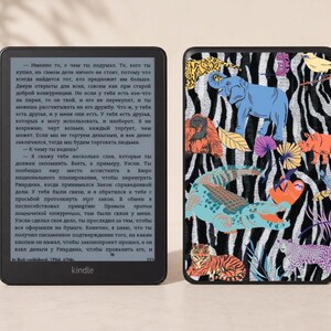 Jungle Safari Dieren Kindle Inlegvel | Kleurrijke Zebra Print (Digitale Download)
