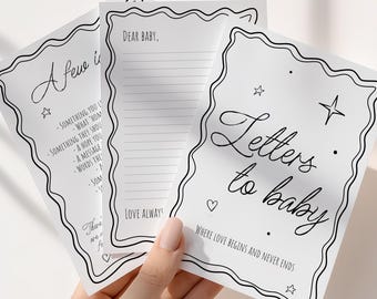 Letters to Baby Keepsake – Baby Shower Game | Instant Download Game | Baby Shower Quiz | Minimalist, Neutral Activity | LB11