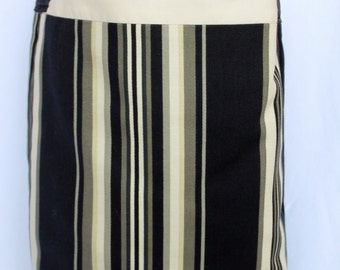 SALE Black & White Striped  Large Tote Bag