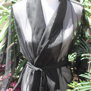 SALE Black Sheer Kimono Jacket