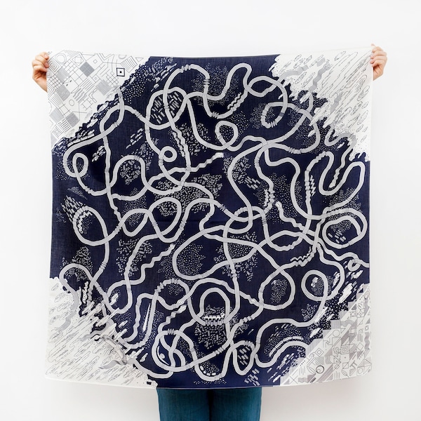 The Hida Express /Japanese eco wrapping textile, scarf