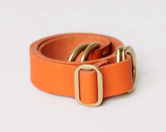 Verstellbarer Lederriemen für furoshiki Tasche (Orange)