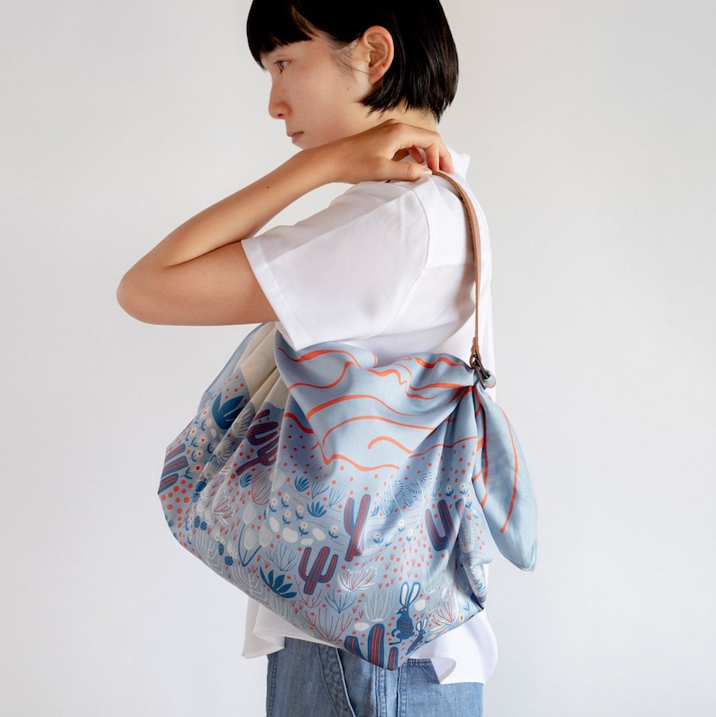 Arizona Sunrise Furoshiki & Leather Carry Strap Set image 2