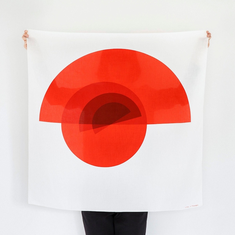 Arcs Furoshiki. Textile/écharpe d'emballage écologique japonais, fait à la main au Japon image 1
