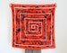 Maze furoshiki (cinnabar red) Japanese eco wrapping textile/scarf, handmade in Japan 