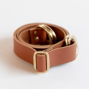 Buller & Adjustable Leather carry strap set Caramel