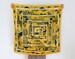 Maze furoshiki (mustard) Japanese eco wrapping textile/scarf, handmade in Japan 
