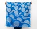 Dots furoshiki (blue) Japanese eco wrapping textile/scarf, handmade in Japan 