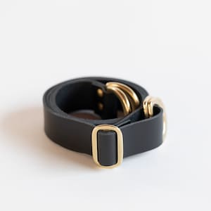 Adjustable Leather strap for furoshiki bag (Black)