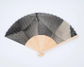 No, 28,29,30,31 Folded Paper Black Upcycled Fan