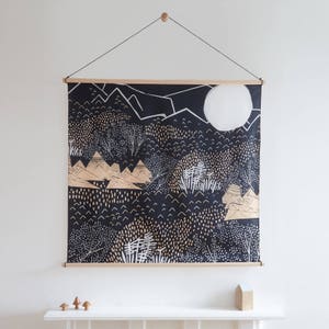 Pre-order : Long Hinoki furoshiki hanging display pole for 90x90 cm furoshiki image 4