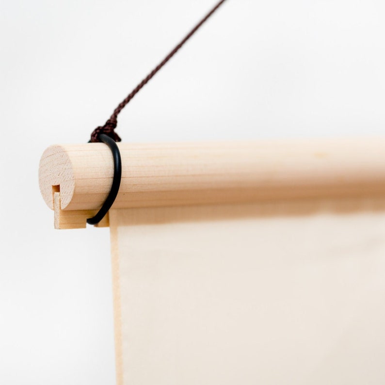 Pre-order : Long Hinoki furoshiki hanging display pole for 90x90 cm furoshiki image 2