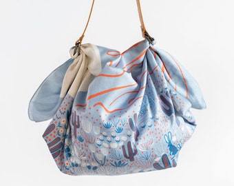 Arizona Sunrise  Furoshiki & Leather Carry Strap Set