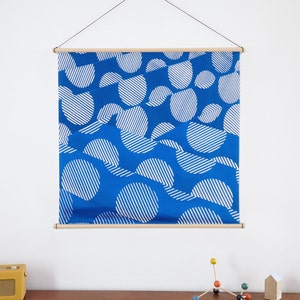 Dots furoshiki blue Japanese eco wrapping textile/scarf, handmade in Japan image 7