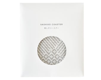 Sashiko Untersetzer - Weiß