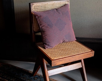 Sashiko Kissenbezug - Rot auf Marineblau (Link Collective Exclusive Farbe)