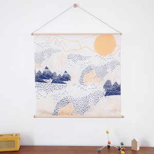 Pre-order : Long Hinoki furoshiki hanging display pole for 90x90 cm furoshiki image 5