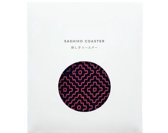 Sashiko Untersetzer - Rot