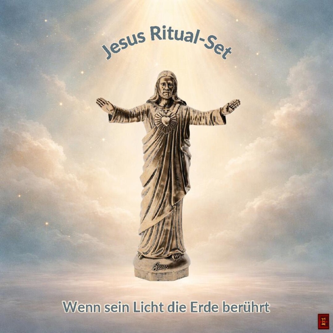 Jesus Ritual Large Christ Light Ritual Set With Jesus Figure 20 Cm, Incense Mixture ...