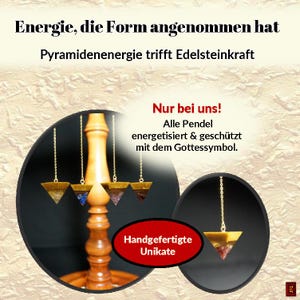 Spirituelles Pendel – energetisiertes Unikat - Pyramidenform, Verbindung von Himmel & Erde – empfange klare Antworten aus der Geistigen Welt