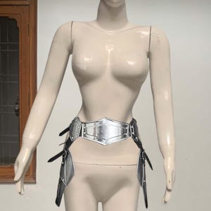 Handcraft Lady Tasset Belt - Medieval Fantasy Waist Armor with Decorative Plates for Cosplay, LARP, and Costume Accessories Halloween Party