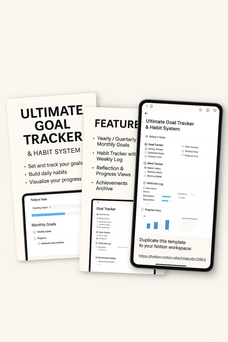 Ultimate Goal Tracker & Habit System – Notion Template - Etsy