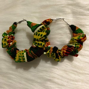 Earrings, Scrunchies, Leopard print, Camouflage, Bandanna, Hoops, gift for, for Birthday, for her, for women, for wife, for mom image 6