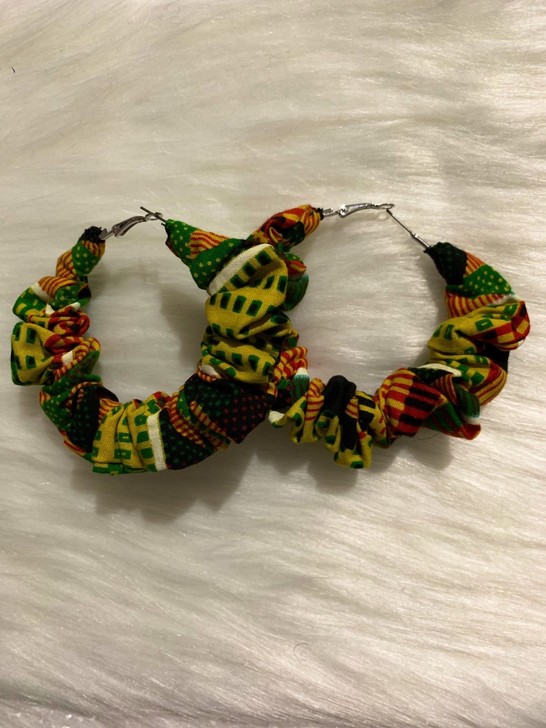 Earrings, Scrunchies, Leopard print, Camouflage, Bandanna, Hoops, gift for, for Birthday, for her, for women, for wife, for mom image 6