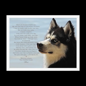 Custom And Personalised Dog Memorial Poem with Pet Photo, Pet Remembrance Print | Rainbow Bridge Pet Memorial | Dog Loss Gift, Pet Sympathy
