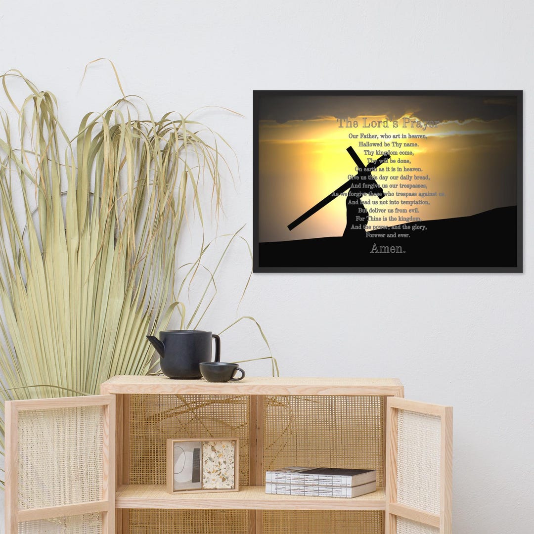 The Lord's Prayer Printable Wall Art: Christian Home Decor + Sung MP3 ...
