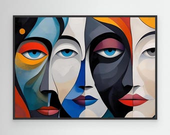 Large Modern Abstract Art Print: Minimalist Home Decor (Digital Download