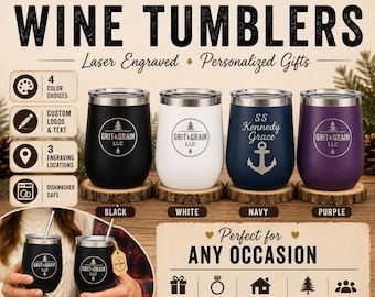 Custom Engraved Tumbler – Personalized Stainless Steel Insulated Cup with Lid