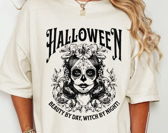 Vintage Gothic Halloween Witch Shirt, Funny Witchy Vibes Tee, Spooky Season Shirt, Feminist Witch Graphic T-Shirt