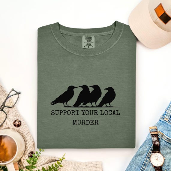 Support Your Local Murder Shirt vintage crow tee