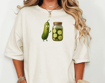 Pickled Cucumber Shirt Pickle Lover Meme Tee Funny Sarcastic Veggie