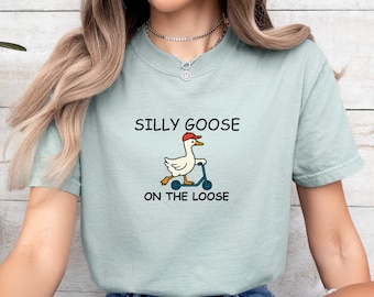 Camiseta divertida de ganso, camiseta de meme tonto, camiseta vintage unisex con gráfico de animal