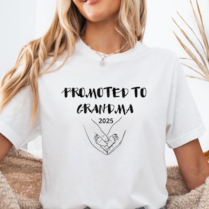 Promoted to Grandma Shirt First Time Grandma Tee Pregnancy Reveal