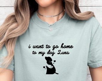 Personalized Dog Name Shirt Funny Dog Mom Tee Custom Pet Lover
