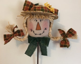 Primitive Scarecrow Wreath Attachment, Fall Scarecrow, Centerpiece Or Swag Attachment, Thanksgiving Porch Décor