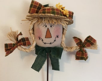 Handmade Scarecrow Wreath Attachment: Fall Thanksgiving Porch Decor