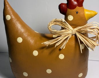 Primitive Chicken, Wreath Attachment, Rustic Hen, Chicken Collector