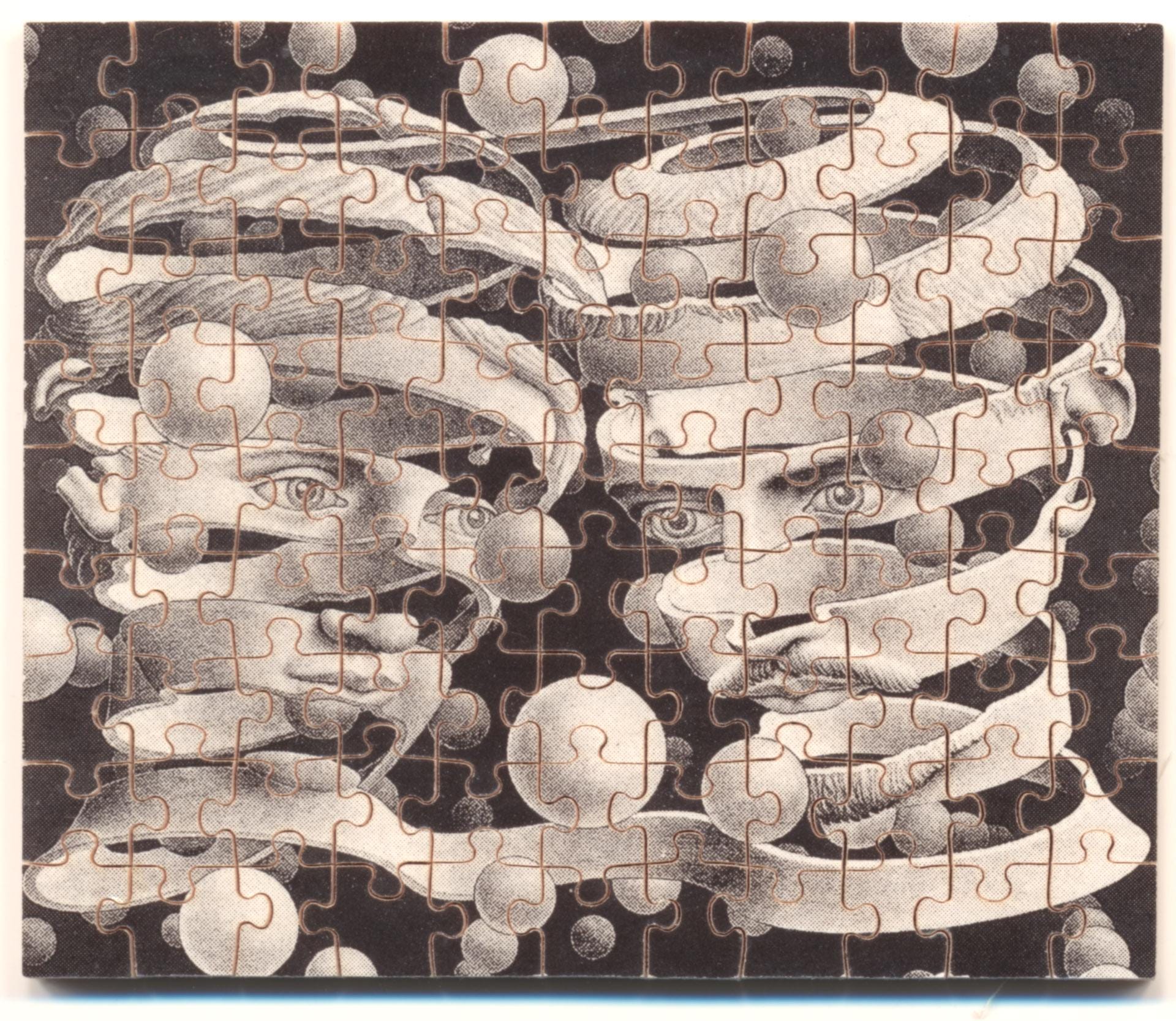 Vintage MC Escher Bond of Union Wooden Jigsaw Puzzle