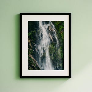 Milford Sound Waterfall Print: New Zealand Landscape Photography