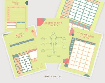 Body Measurement Tracker, Weightloss Tracker, Printable Body Measurement chart, Weekly Fitness Planner, BMI Tracking sheet, Health Journal